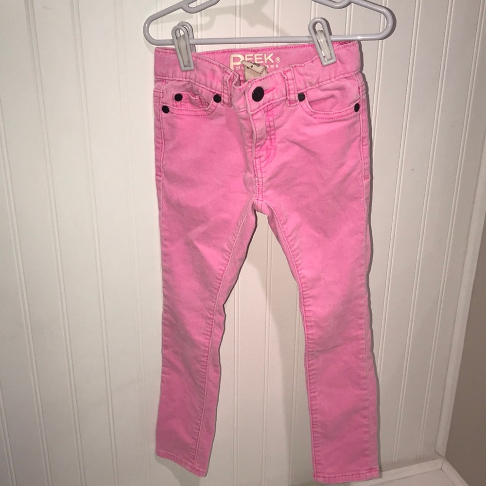 Little girls pink corduroy pants